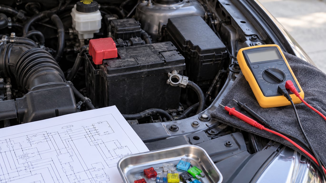 how to find a short circuit in a car