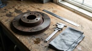 how to measure brake rotor thickness