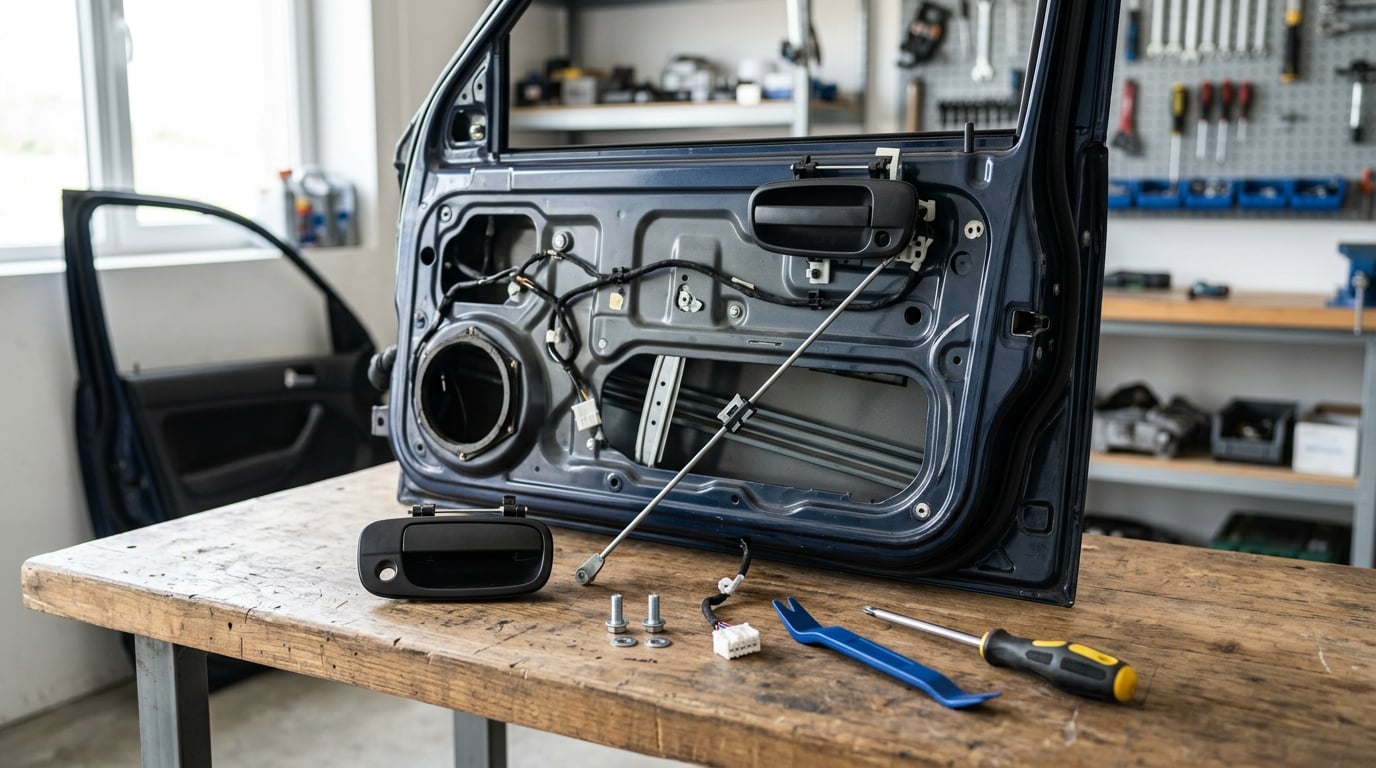 how to replace a door handle on a car