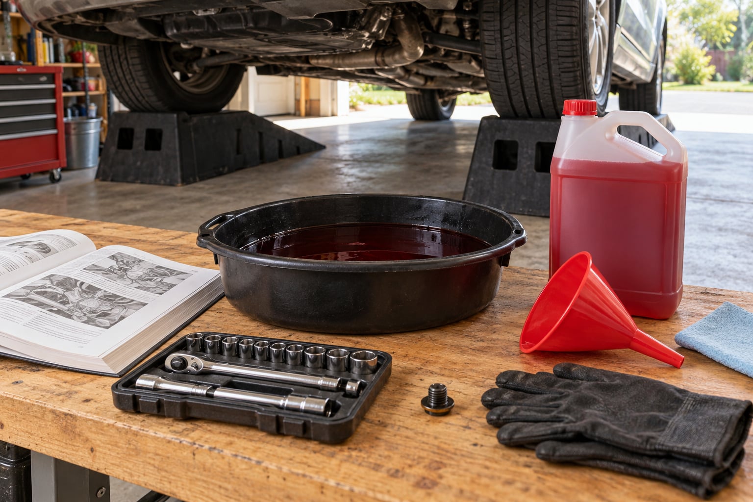 how to change transmission fluid at home