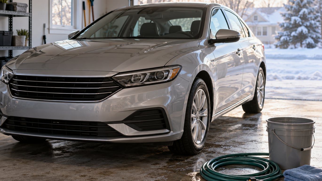 how to wash a car in winter