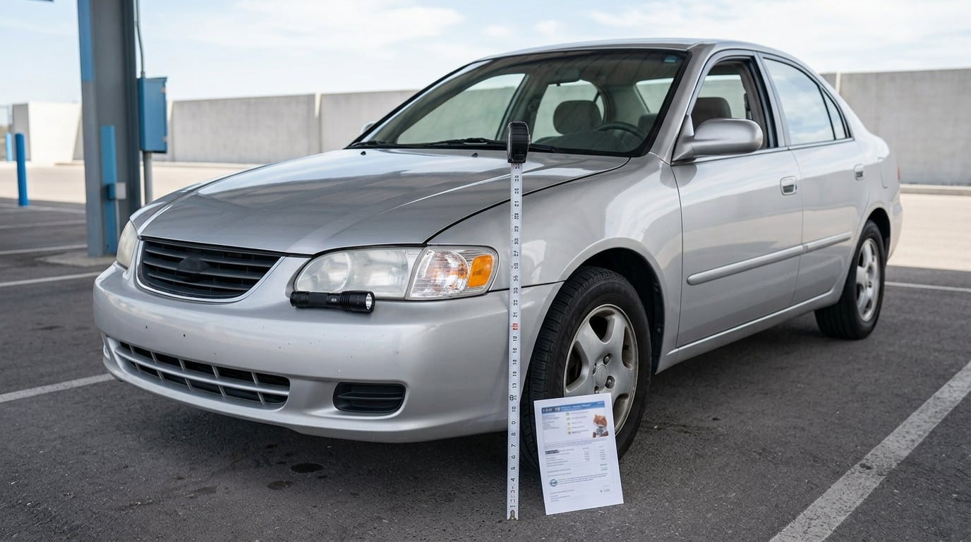 how to check a used car for frame damage