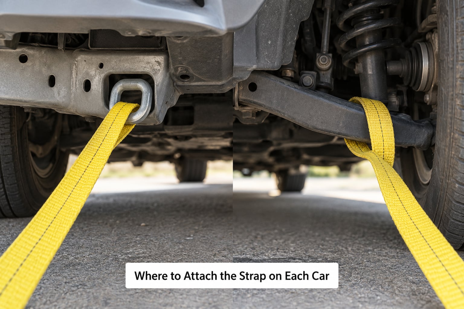 Where to Attach the Strap on Each Car