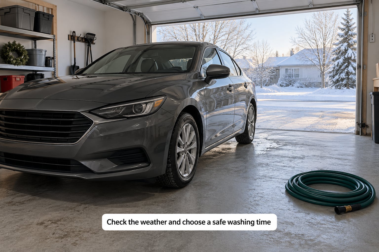 Check the weather and choose a safe washing time