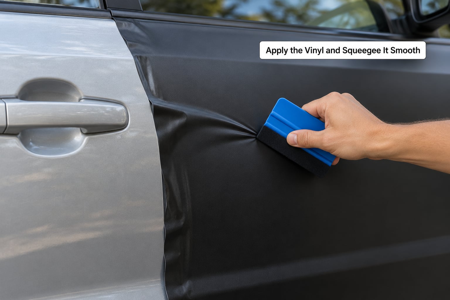 Apply the Vinyl and Squeegee It Smooth